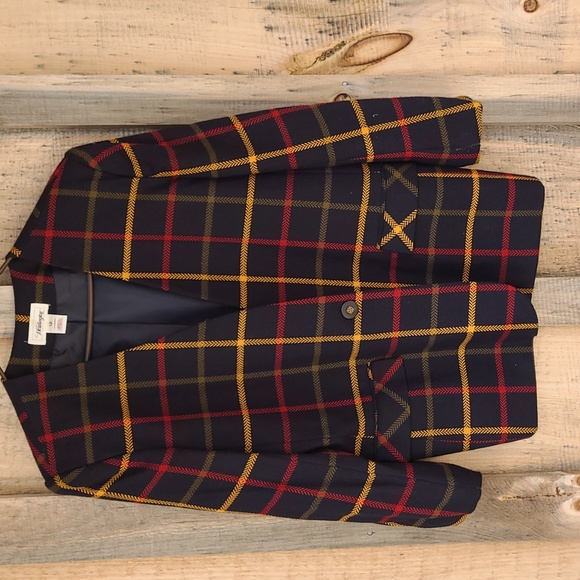 Vintage Oversized Boxy Plaid Blazer - Picture 6 of 11